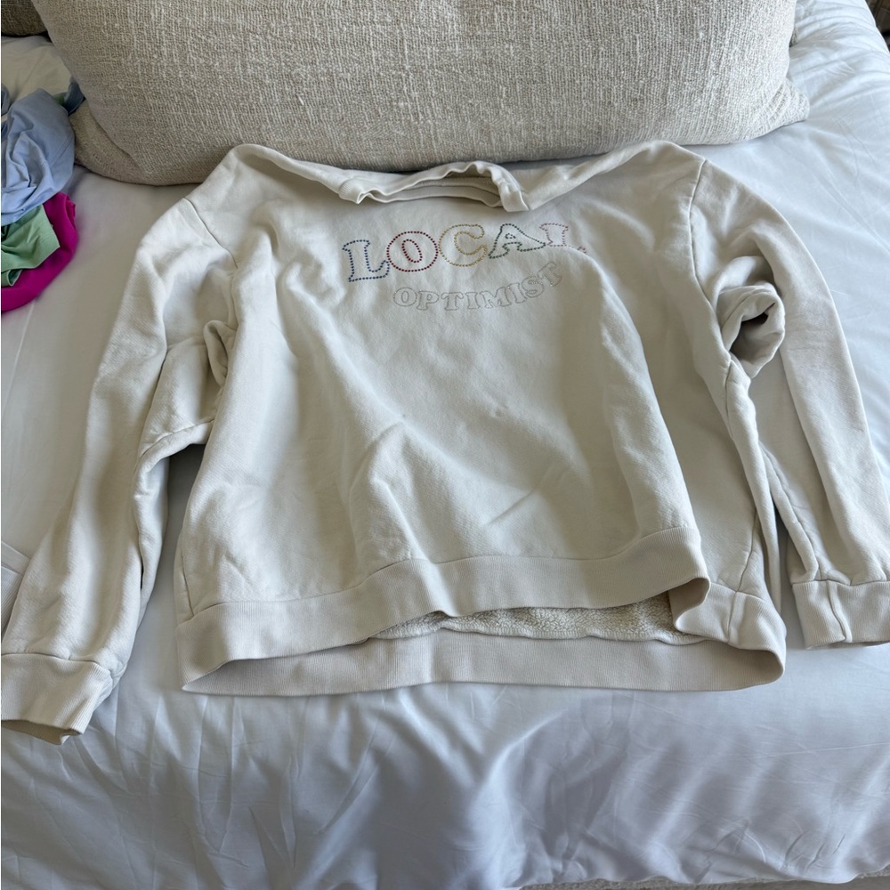 MADHAPPY LOCAL OPTIMIST SWAROVSKI CRYSTAL CREWNECK